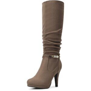 Women's Knee High Platform Heel Boots